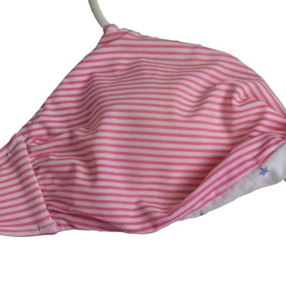 Victoria’s Secret Stars & Stripes Twist  Bikini Top Pink White Blue Size Medium - Picture 5 of 10